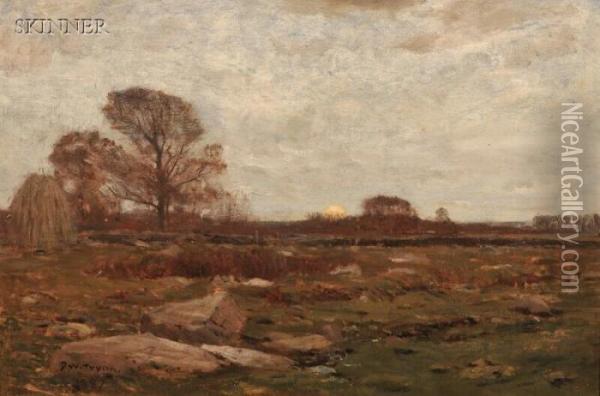 Landscape At Dusk Oil Painting - Dwight William Tryon