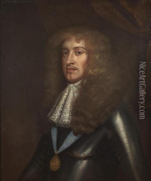 Half Length Portrait Of King James Ii In Armour Oil Painting - Sir Anthony Van Dyck