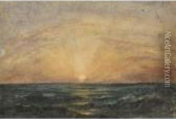 Sunrise Off The Coast Of Africa Oil Painting - Andrew Nicholl