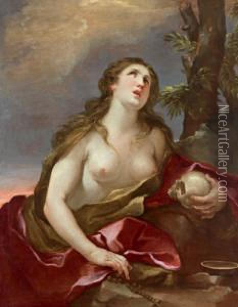 Maddalena Penitente Oil Painting - Giovanni Gioseffo da Sole