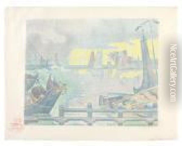 Les Bateaux A Flessingue Oil Painting - Paul Signac