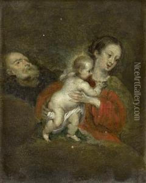 A Study For The Rest On The Flight Into Egypt Oil Painting - Sir Anthony Van Dyck