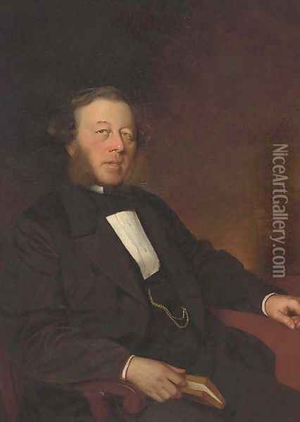 Portrait of a gentleman Oil Painting - Hugh Collins
