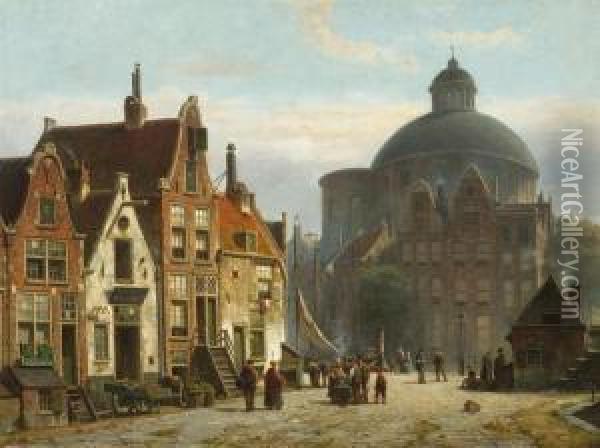 The Lutheran Church In Amsterdam Oil Painting - Willem Koekkoek