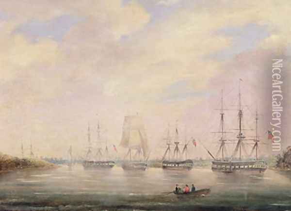 View of Port Adelaide South Australia Oil Painting - Colonel William Light