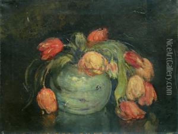 Tulipes Oil Painting - Michel Simonidy