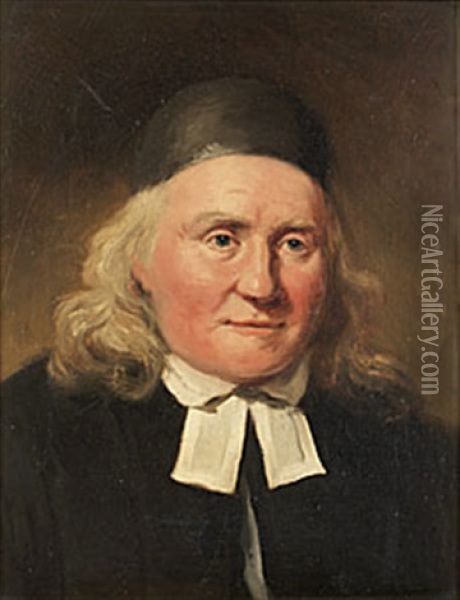 Biskop Erik Waller Oil Painting - Carl Fredrik van Breda