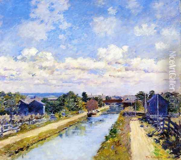 Port Ben, Delaware and Hudson Canal Oil Painting - Theodore Robinson