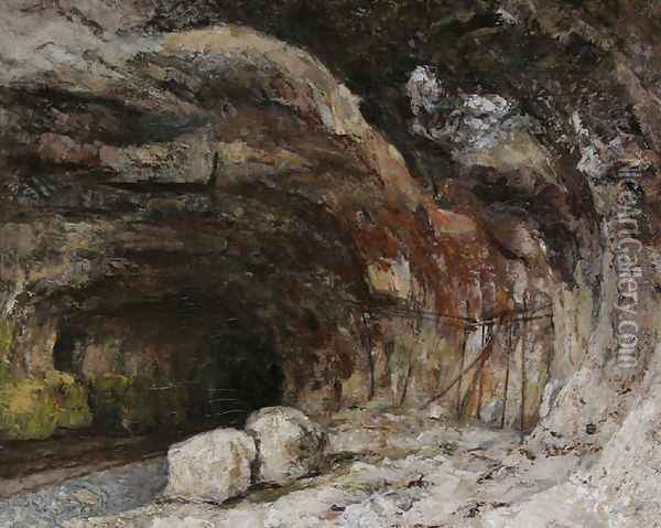 The Grotto of Sarrazine near Nans-sous-Sainte-Anne Oil Painting - Gustave Courbet