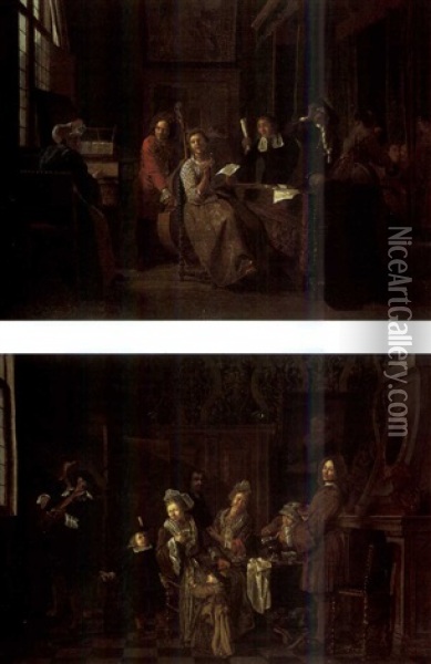 The Concert Oil Painting - Jan Josef Horemans the Elder