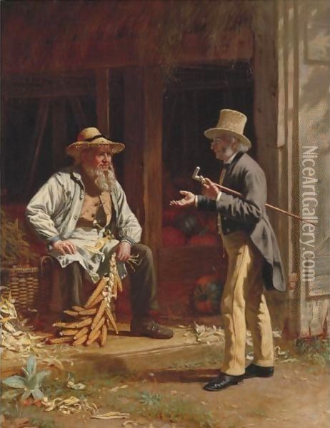 When We Were Boys Together Oil Painting - Thomas Waterman Wood