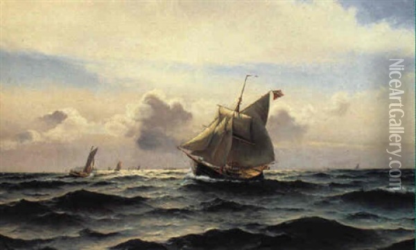 Marine Med Skibe Oil Painting - Holger Luebbers