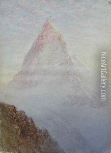 The Matterhorn 1870 Oil Painting - William Gersham Collingwood