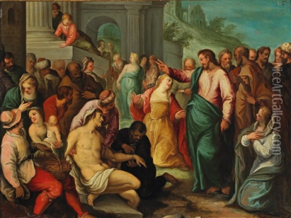 The Raising Of Lazarus Oil Painting - Hans Rottenhammer the Elder