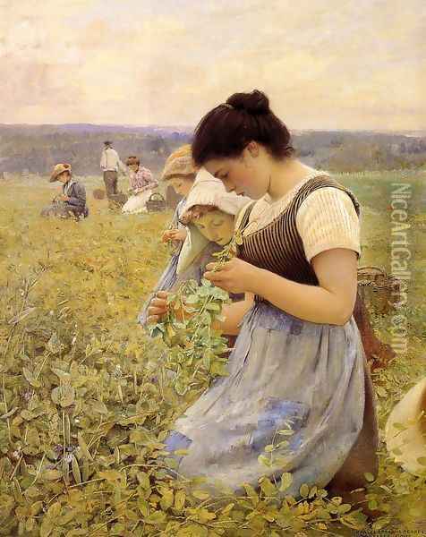 Women in the Fields Oil Painting - Charles Sprague Pearce