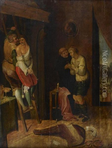 Scene De L'inquisition Oil Painting - Frans II Francken