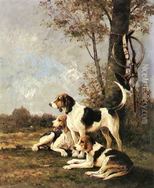 Waiting for Master Oil Painting - Jean Victor Albert De Gesne