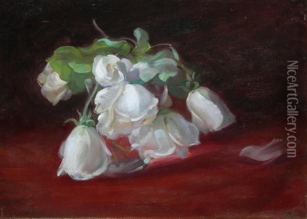White Roses Oil Painting - Robert Crawford