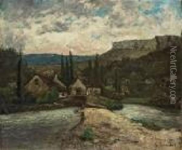 Paysage De Riviere Du Jura Oil Painting - Gustave Courbet