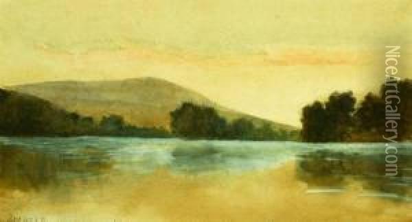 Washington Pond Oil Painting - James Henry Moser
