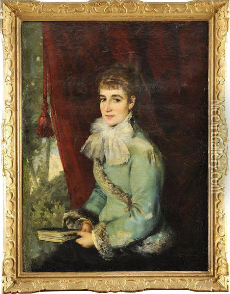 Portrait De Sarah Bernhardt Oil Painting - Georges Jules Victor Clairin