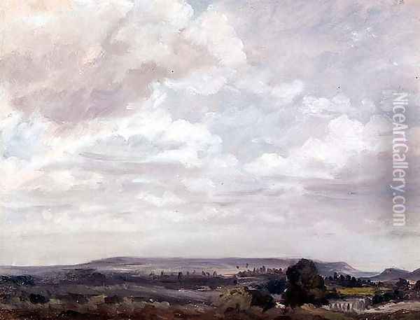 View in Wiltshire Oil Painting - John Constable