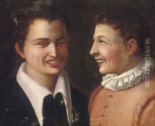 The laughter Oil Painting - Annibale Carracci