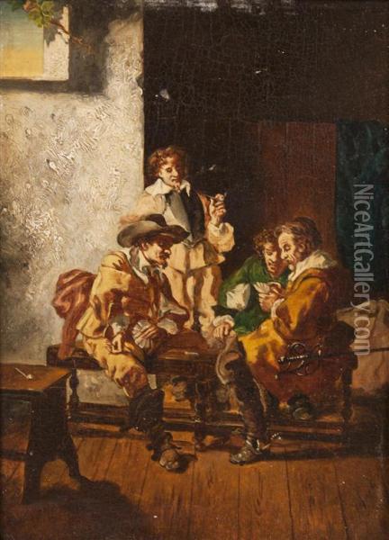 Cavaliers Oil Painting - Jean-Charles Meissonier