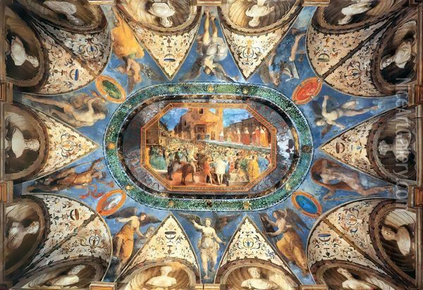 Ceiling decoration Oil Painting - Girolamo Genga