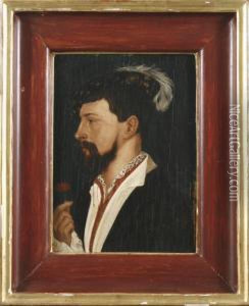 Portrait Des Sir Simon George Of Cornwall Oil Painting - Hans Holbein the Younger