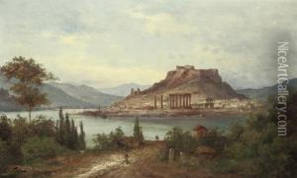 Before The Acropolis Oil Painting - O. Witte
