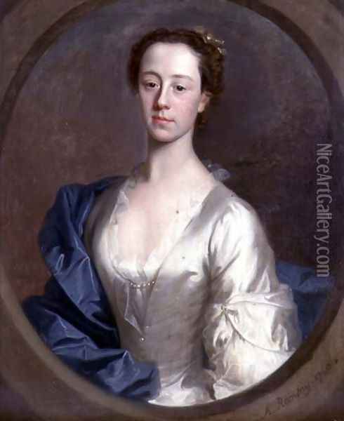 Portrait of Catherine Gale 1716-52, 1740 Oil Painting - Allan Ramsay