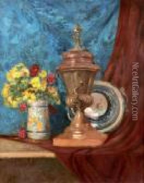 Bouquet De Fleur Oil Painting - Eugene Henri Cauchois