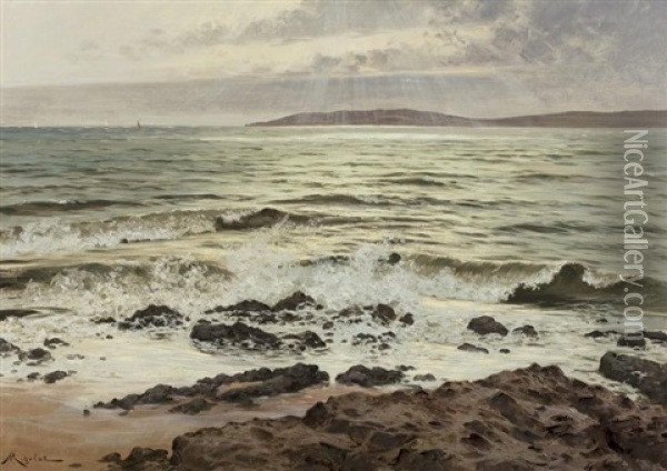 Bord De Mer, La Regate Au Loin Oil Painting - Albert Gabriel Rigolot
