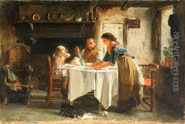 Don't Cry Over Spilt Milk Oil Painting - Carlton Alfred Smith