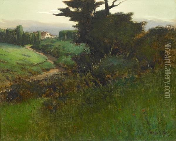 Northern California Farm Scene Oil Painting - Willis E. Davis
