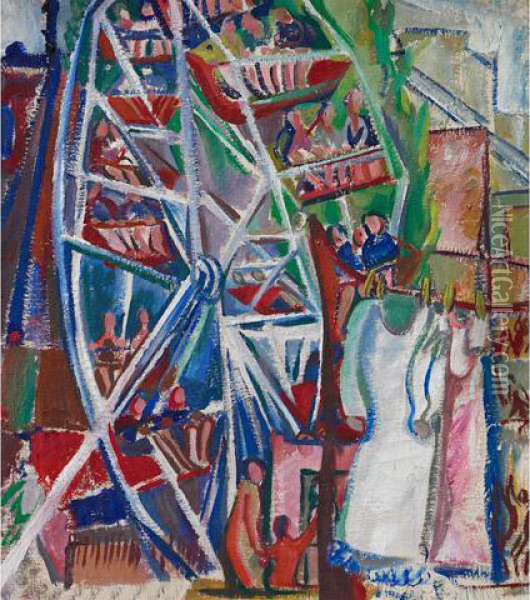 Ferris Wheel Oil Painting - Pegi Nicol Macleod