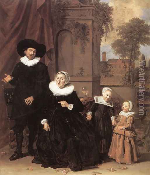 Family Portrait c. 1635 Oil Painting - Frans Hals