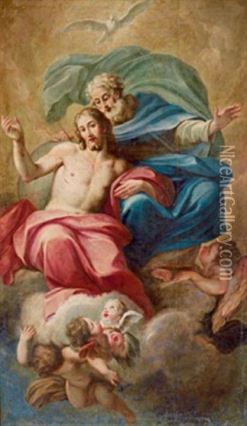 Die Heilige Dreifaltigkeit - La Trinit Oil Painting - Antonio Balestra