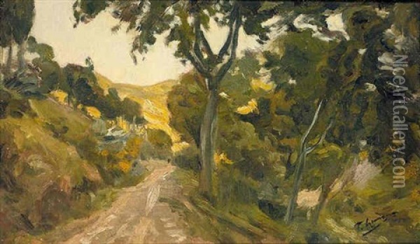 Camino Forestal Oil Painting - Francisco Gimeno Arasa