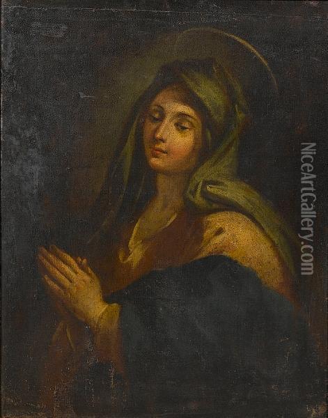 The Madonna In Prayer Oil Painting - Anton Kern