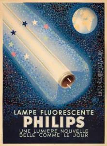 Lampe Flourescente / Philips. Oil Painting - Orsi