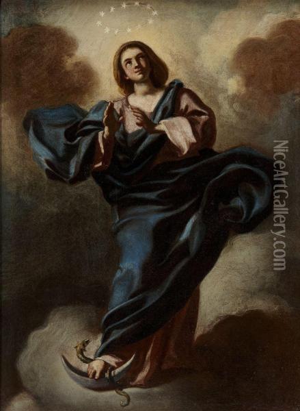 La Madonna Immacolata Concezione Oil Painting - Francesco Solimena