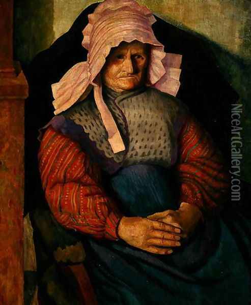 Mrs Box, 1919 Oil Painting - Dora Carrington