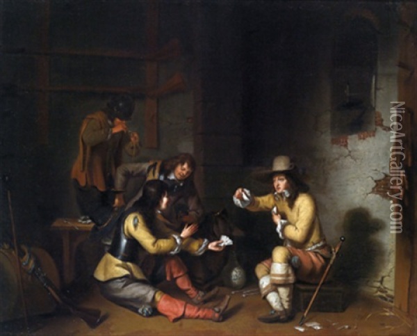 In Der Wachtstube Oil Painting - Gerbrand Van Den Eeckhout