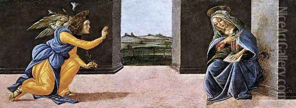 Annunciation 1490-92 Oil Painting - Sandro Botticelli