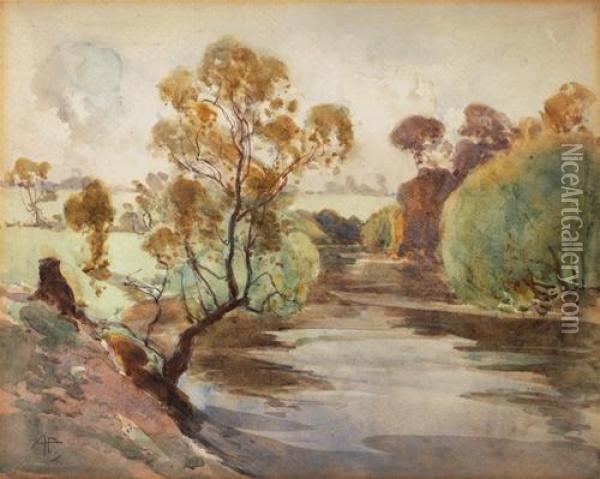 Near Hawkesbury River Oil Painting - Albert Henry Fullwood