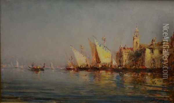Venise Oil Painting - Henri Malfroy-Savigny