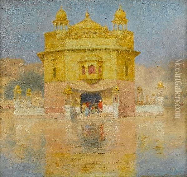 The Golden Temple, Amritsar Oil Painting - Mortimer Luddington Mempes