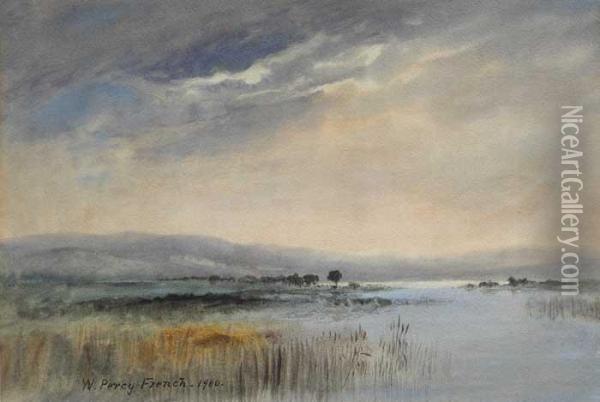 Bogland Near Twelve Bens, Connemara Oil Painting - William Percy French